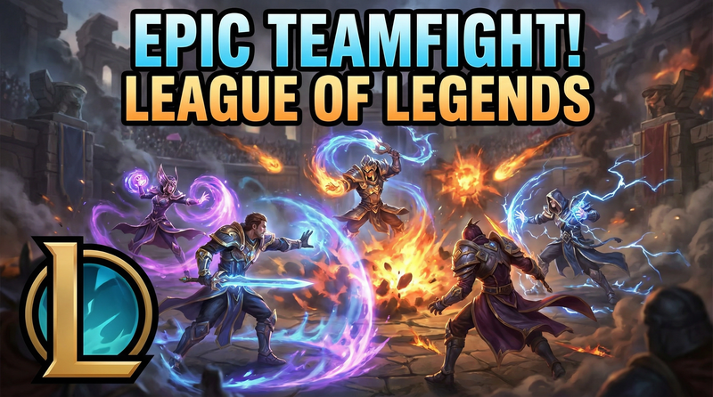 抖音风英雄联盟团战解说视频